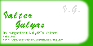 valter gulyas business card